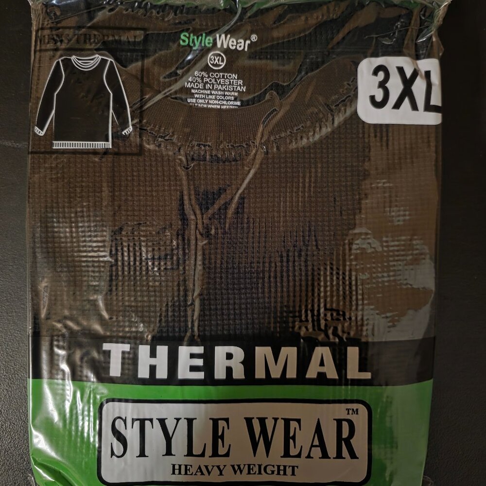 NEW Stylewear Men's Thermal Long Sleeve